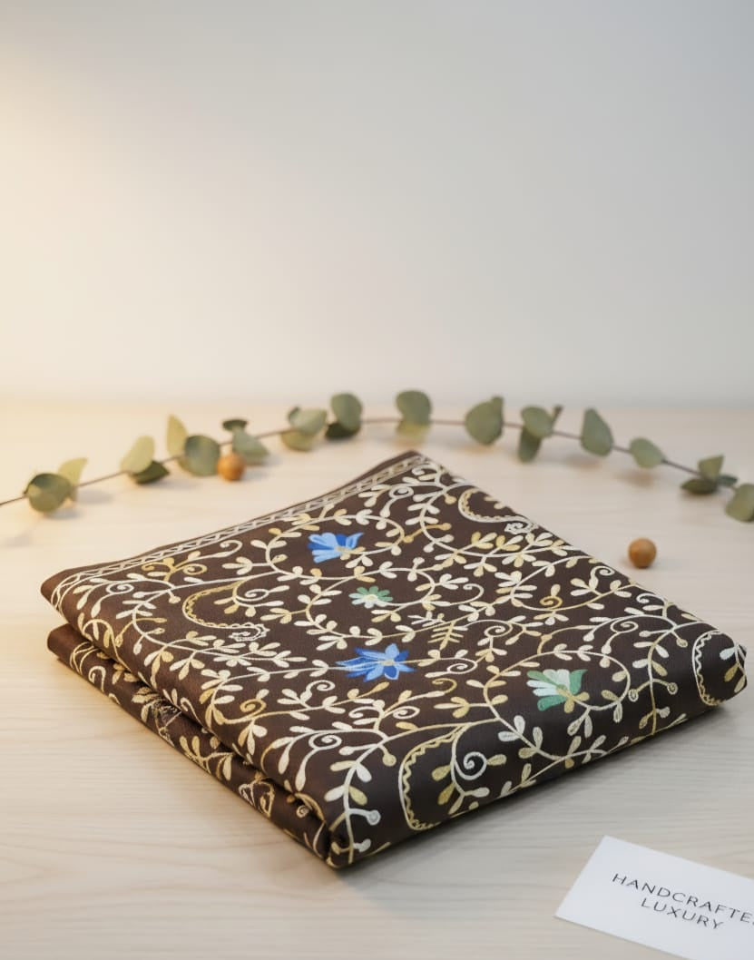 Luxury Embroidered Wool Shawl | Artisan Craftsmanship & Premium Warmth