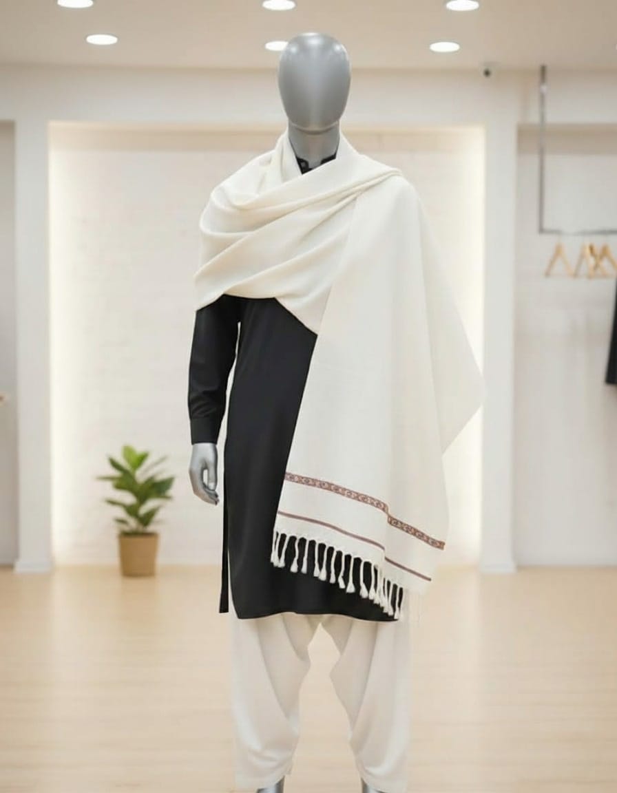 Pure Wool Gentleman's Shawl | Classic Warmth & Superior Quality