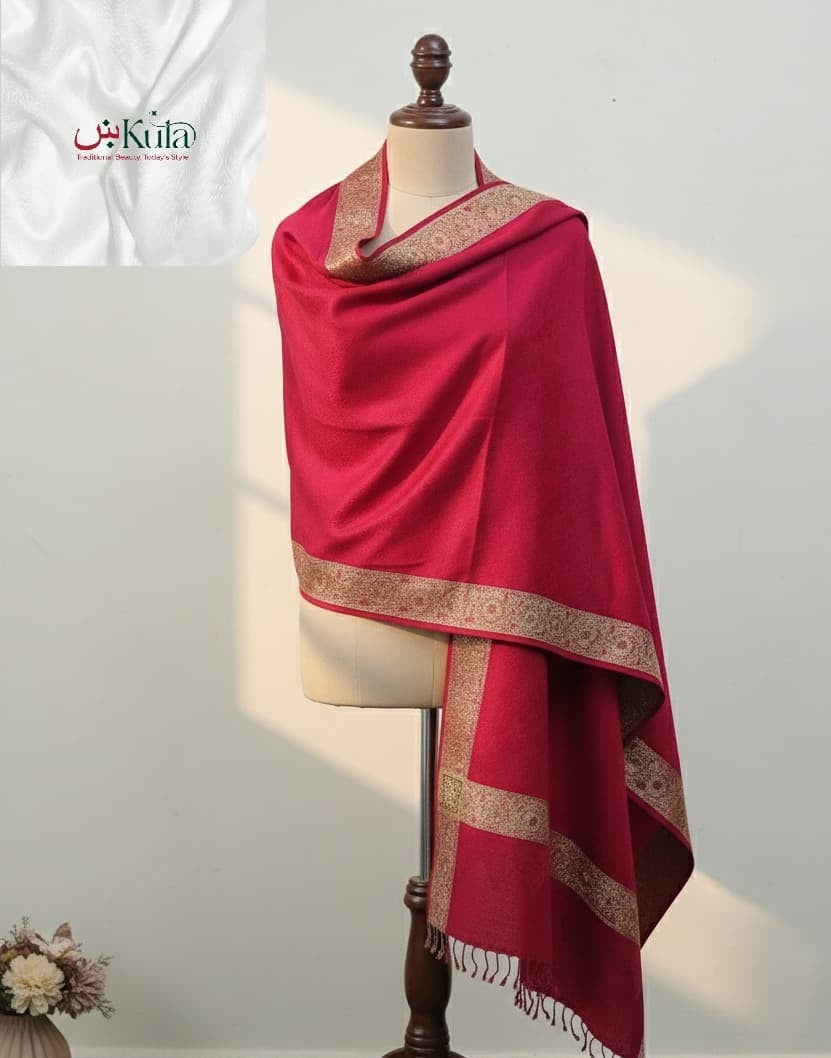 Chic Acrylic Shawl for Women | Ultra-Soft with Colorful Edge Detail
