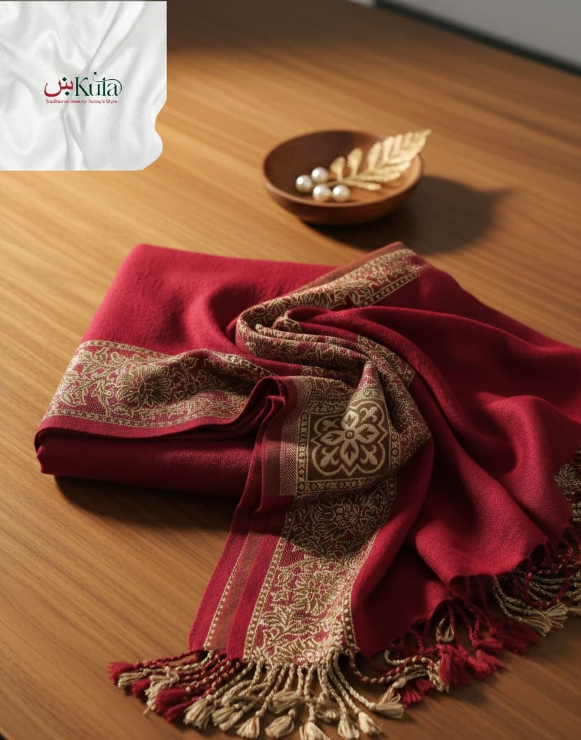 Chic Acrylic Shawl for Women | Ultra-Soft with Colorful Edge Detail