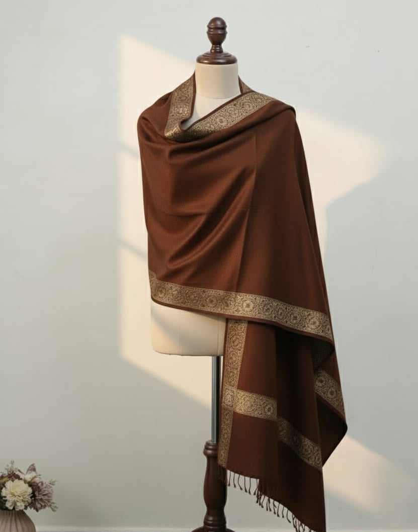 Chic Acrylic Shawl for Women | Ultra-Soft with Colorful Edge Detail (Copy)