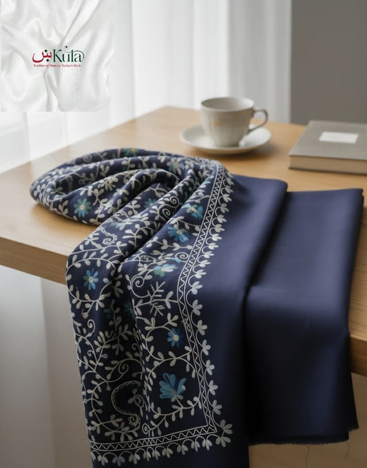 Luxury Embroidered Wool Shawl | Artisan Craftsmanship & Premium Warmth