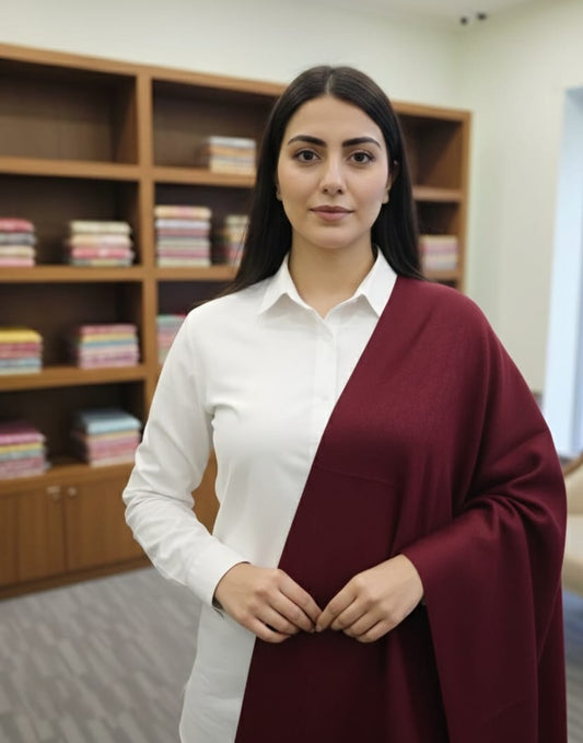 Women's Plain Texture Stole | Minimalist Everyday Layering Wrap