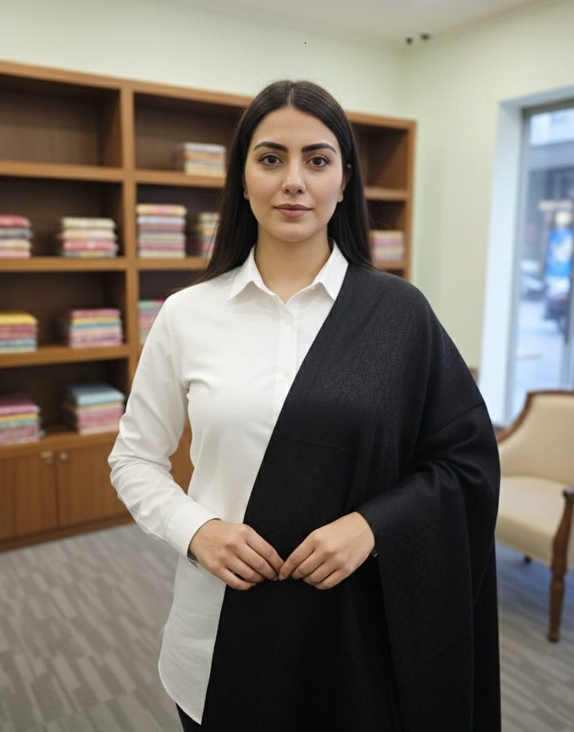 Women's Plain Texture Stole | Minimalist Everyday Layering Wrap